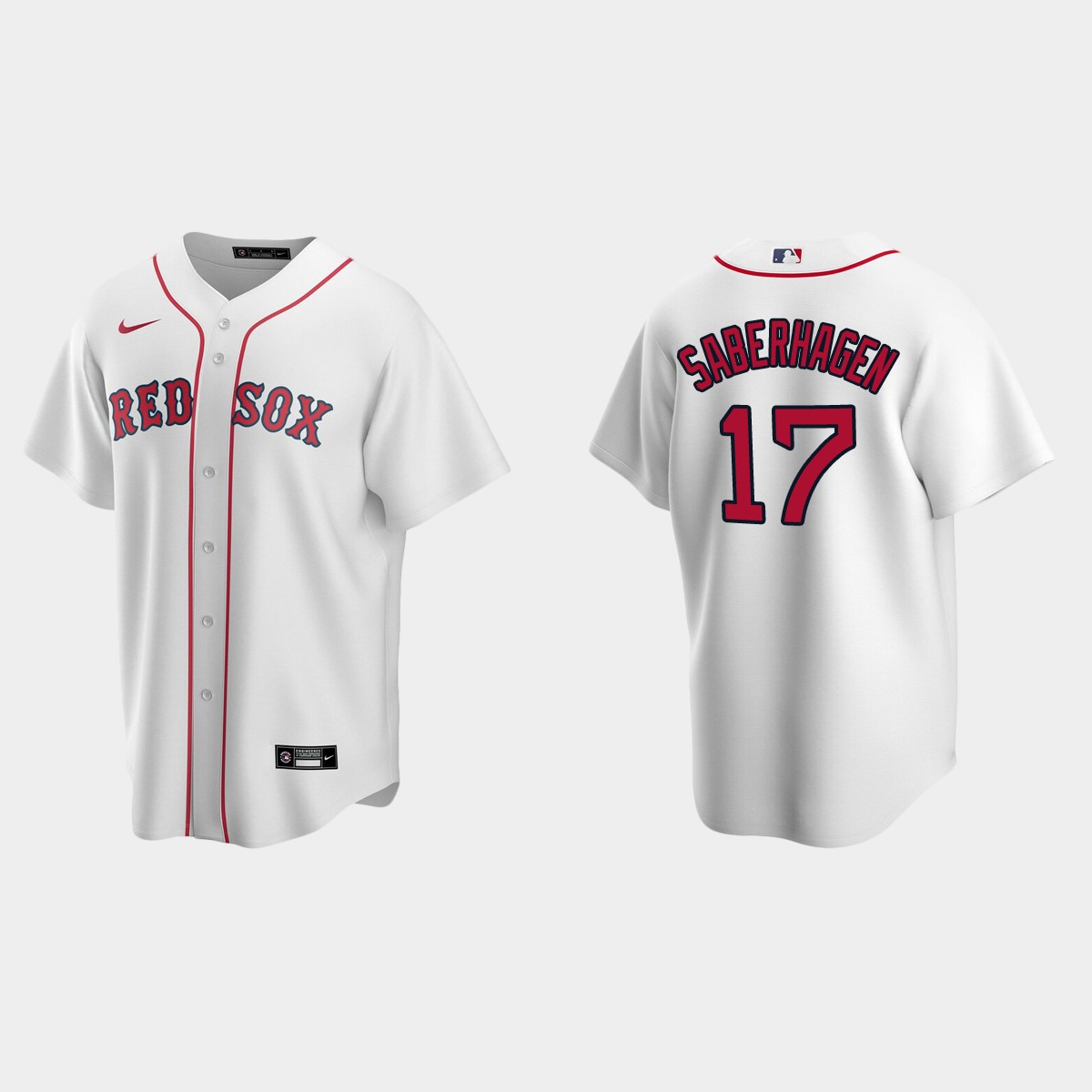 Men's Boston Red Sox Bret Saberhagen White Retired Player Jersey