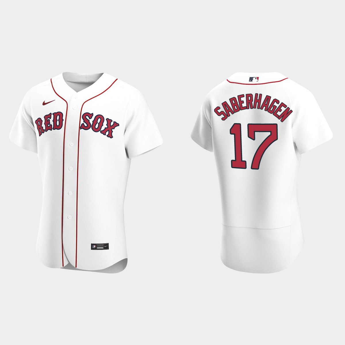 Men's Boston Red Sox Bret Saberhagen White Retired Player Jersey