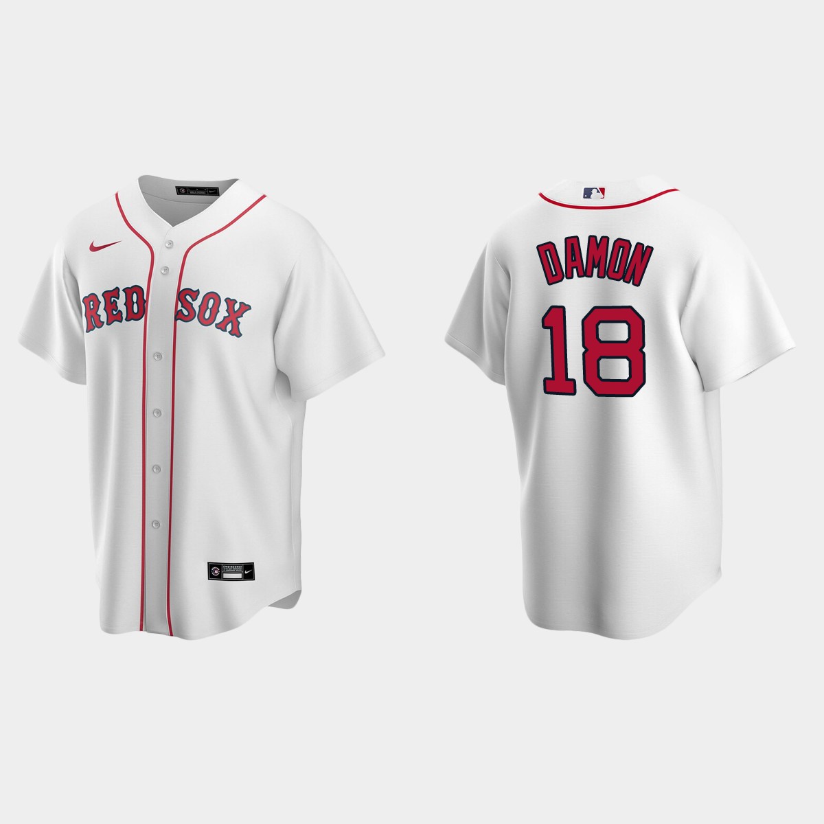 Men's Boston Red Sox Johnny Damon White Retired Player Jersey