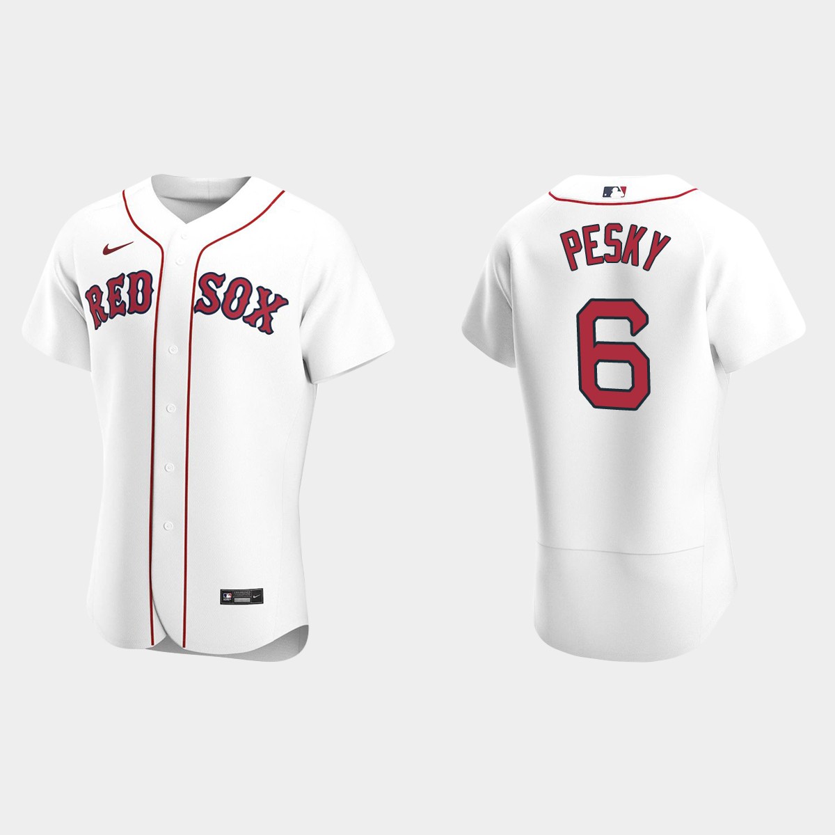 Men's Boston Red Sox Johnny Pesky White Retired Player Jersey