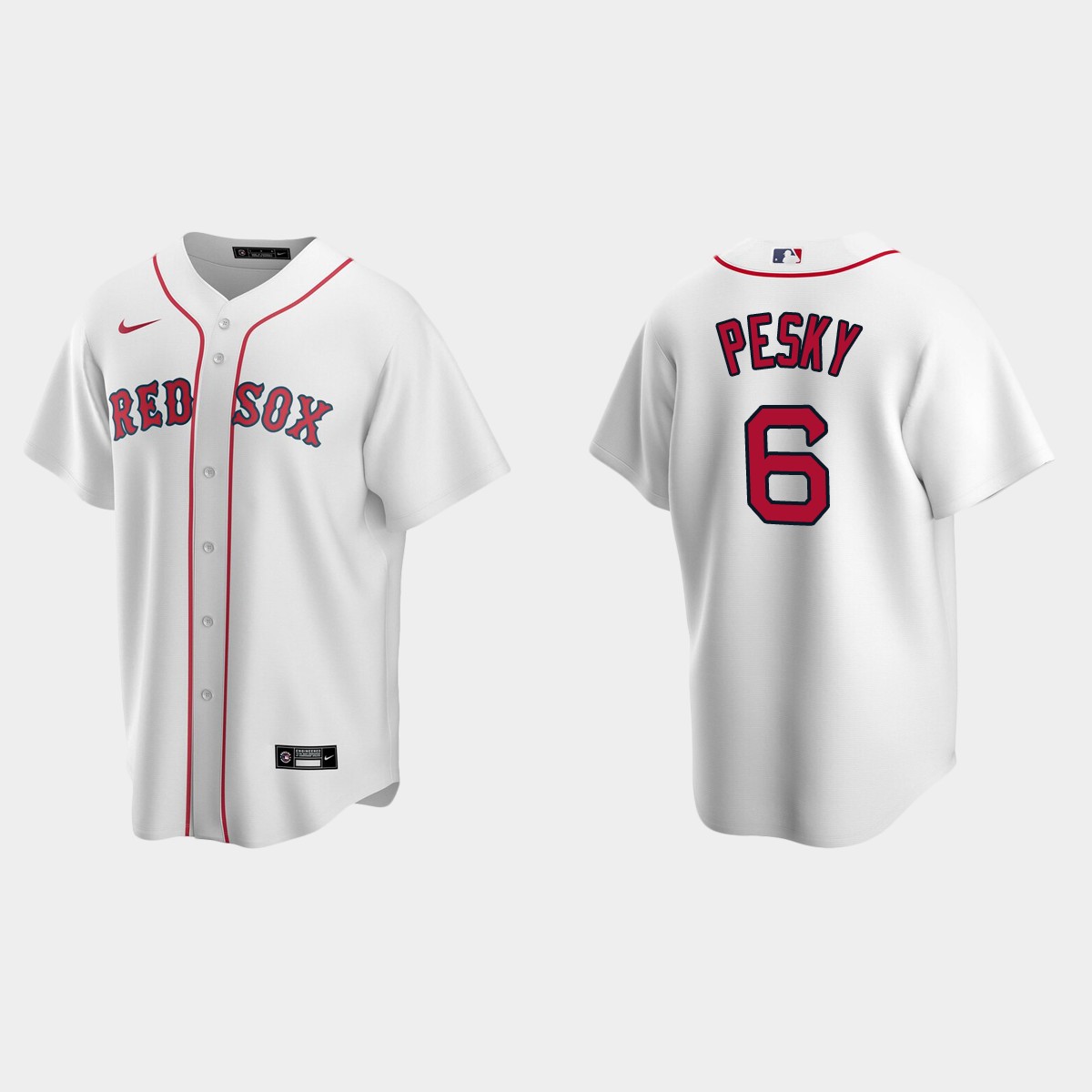 Men's Boston Red Sox Johnny Pesky White Retired Player Jersey