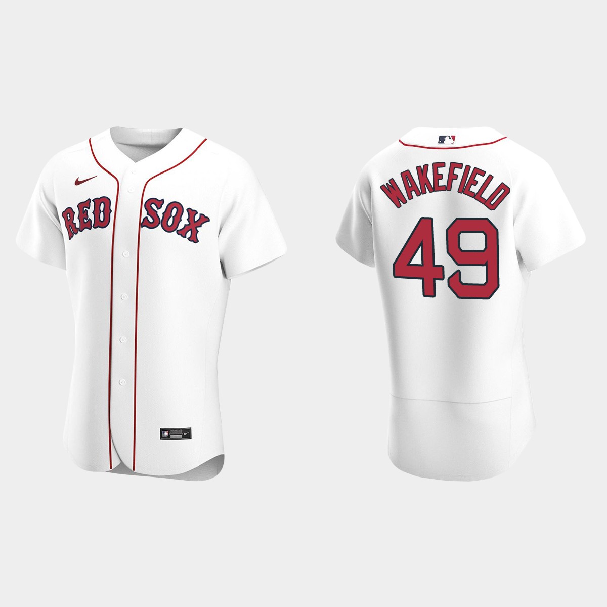 Men's Boston Red Sox Tim Wakefield White Retired Player Jersey