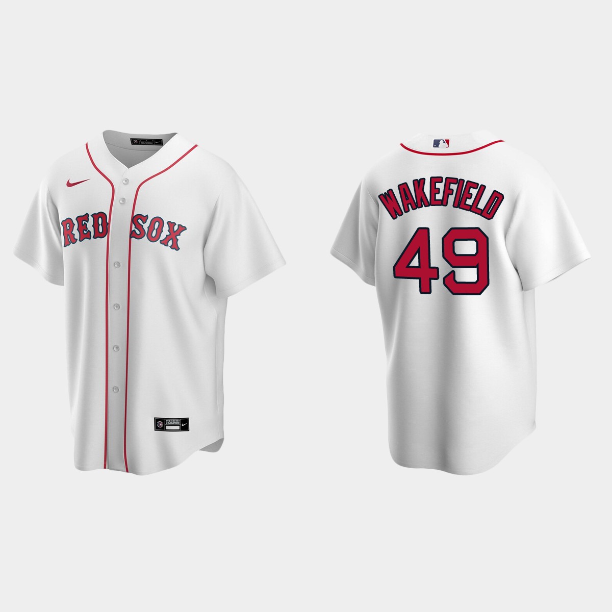 Men's Boston Red Sox Tim Wakefield White Retired Player Jersey