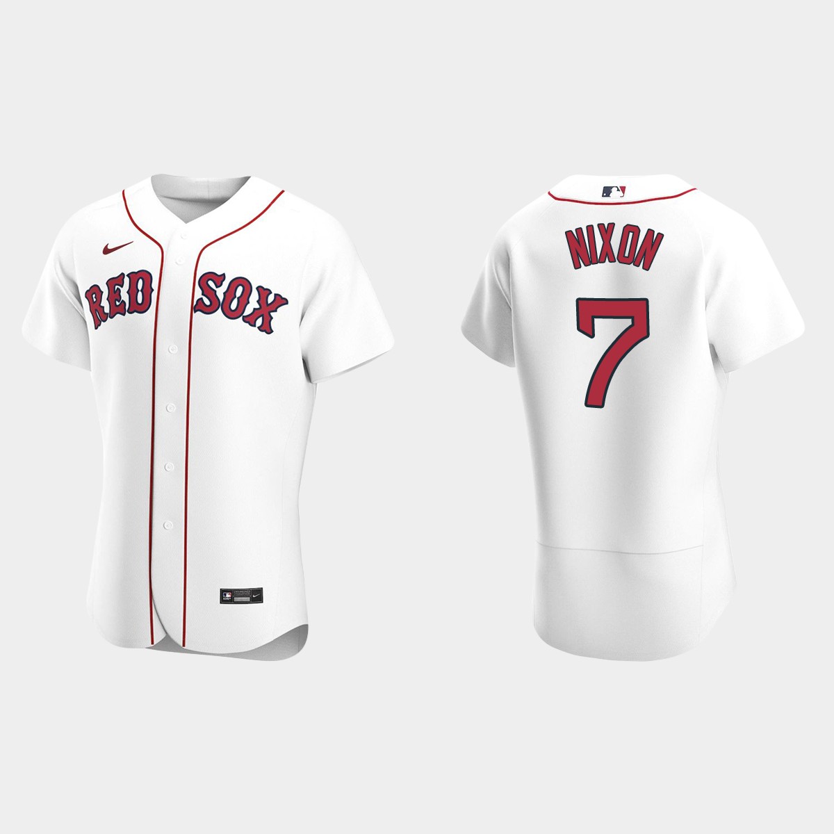 Men's Boston Red Sox Trot Nixon White Retired Player Jersey