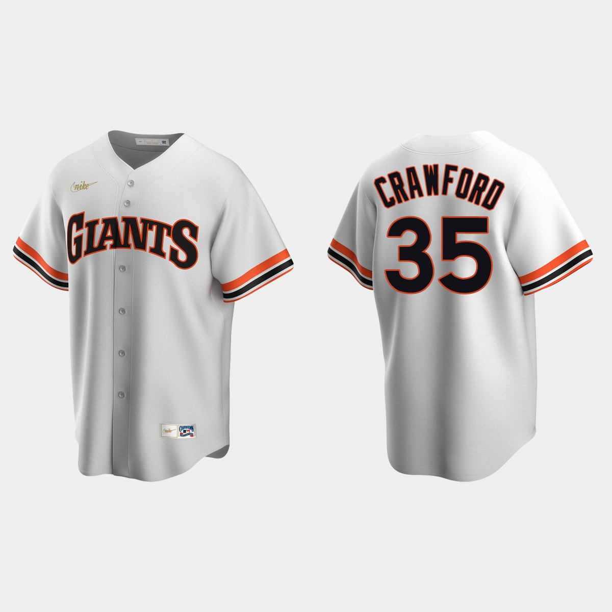 Men's Brandon Crawford San Francisco Giants Cooperstown Collection Home Jersey - White