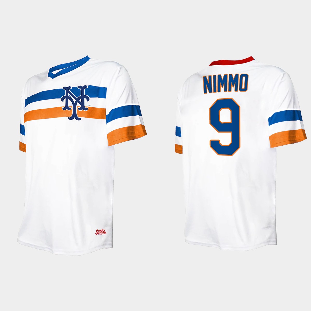 Men's Brandon Nimmo New York Mets Cooperstown Collection V-Neck Jersey - White
