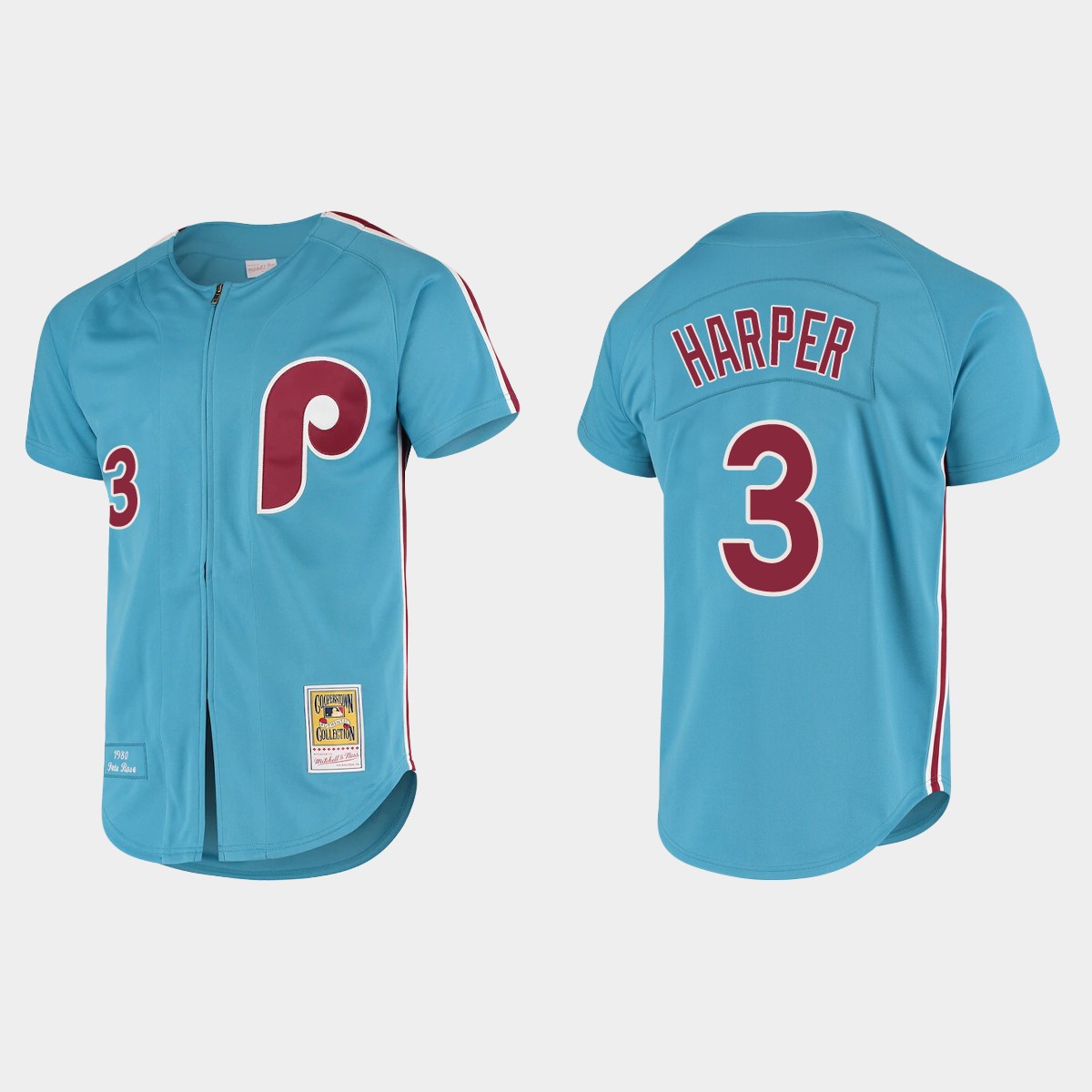 Men's Bryce Harper Philadelphia Phillies Cooperstown Collection Jersey - Light Blue