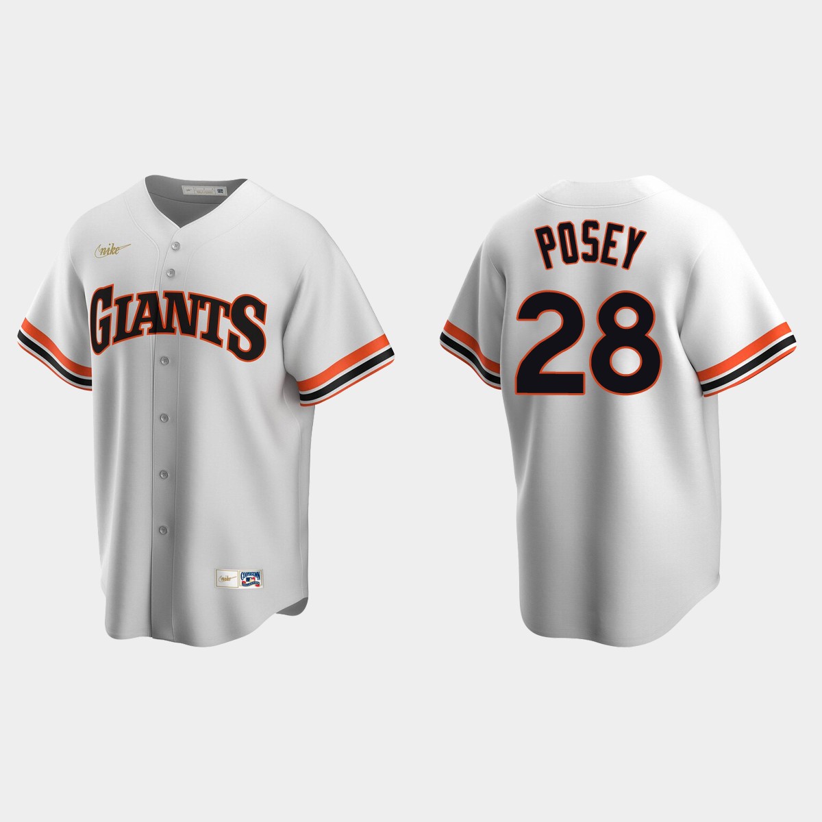 Men's Buster Posey San Francisco Giants Cooperstown Collection Home Jersey - White