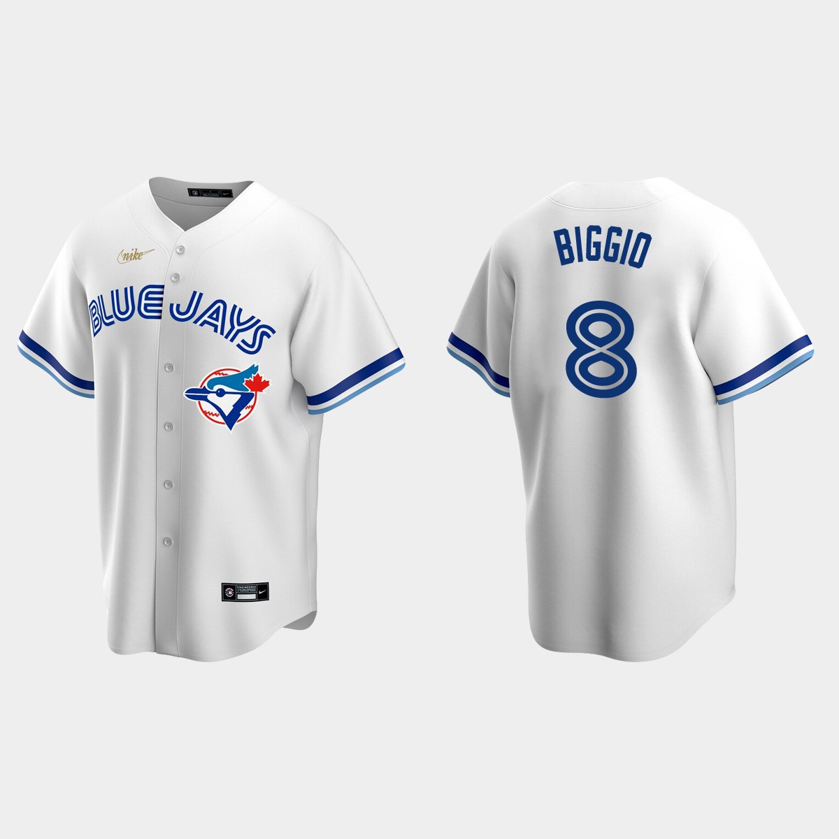 Men's Cavan Biggio Toronto Blue Jays Cooperstown Collection Home Jersey - White