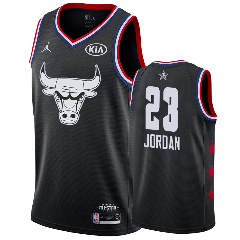 Men's Chicago Bulls #23 Michael Jordan 2019 All-Star Jersey - Black