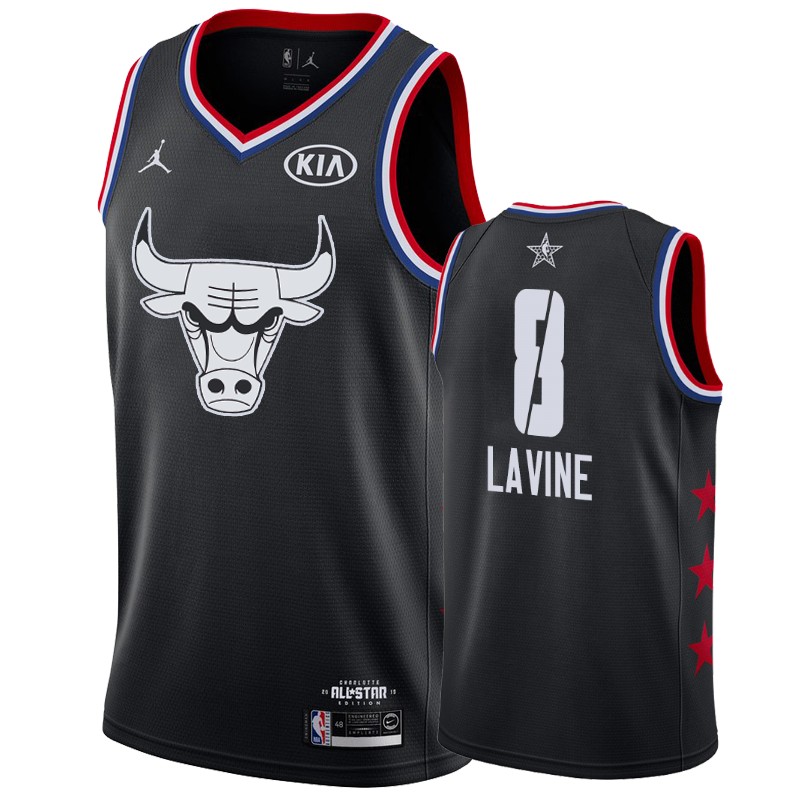 Men's Chicago Bulls #8 Zach LaVine 2019 All-Star Jersey - Black