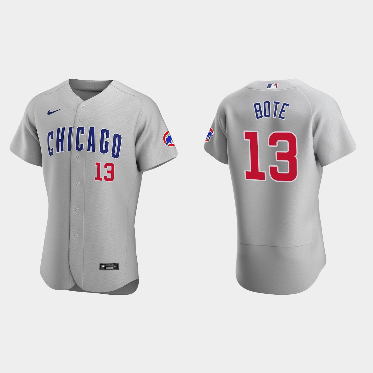 Men's Chicago Cubs David Bote 2020 Road Jersey - Gray