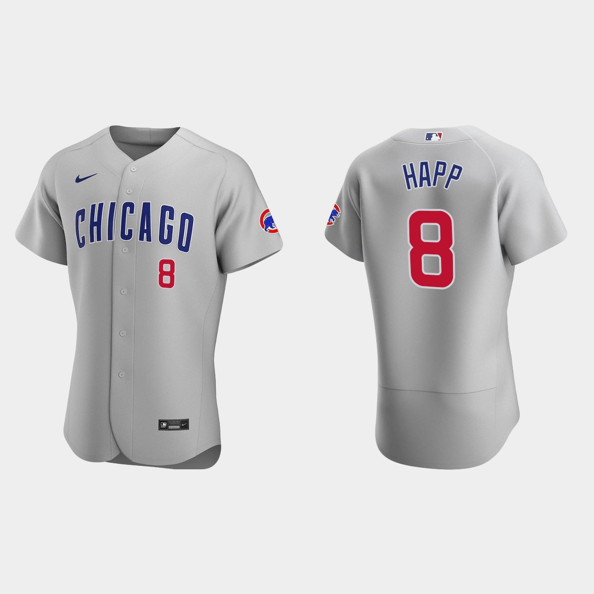 Men's Chicago Cubs Ian Happ 2020 Road Jersey - Gray