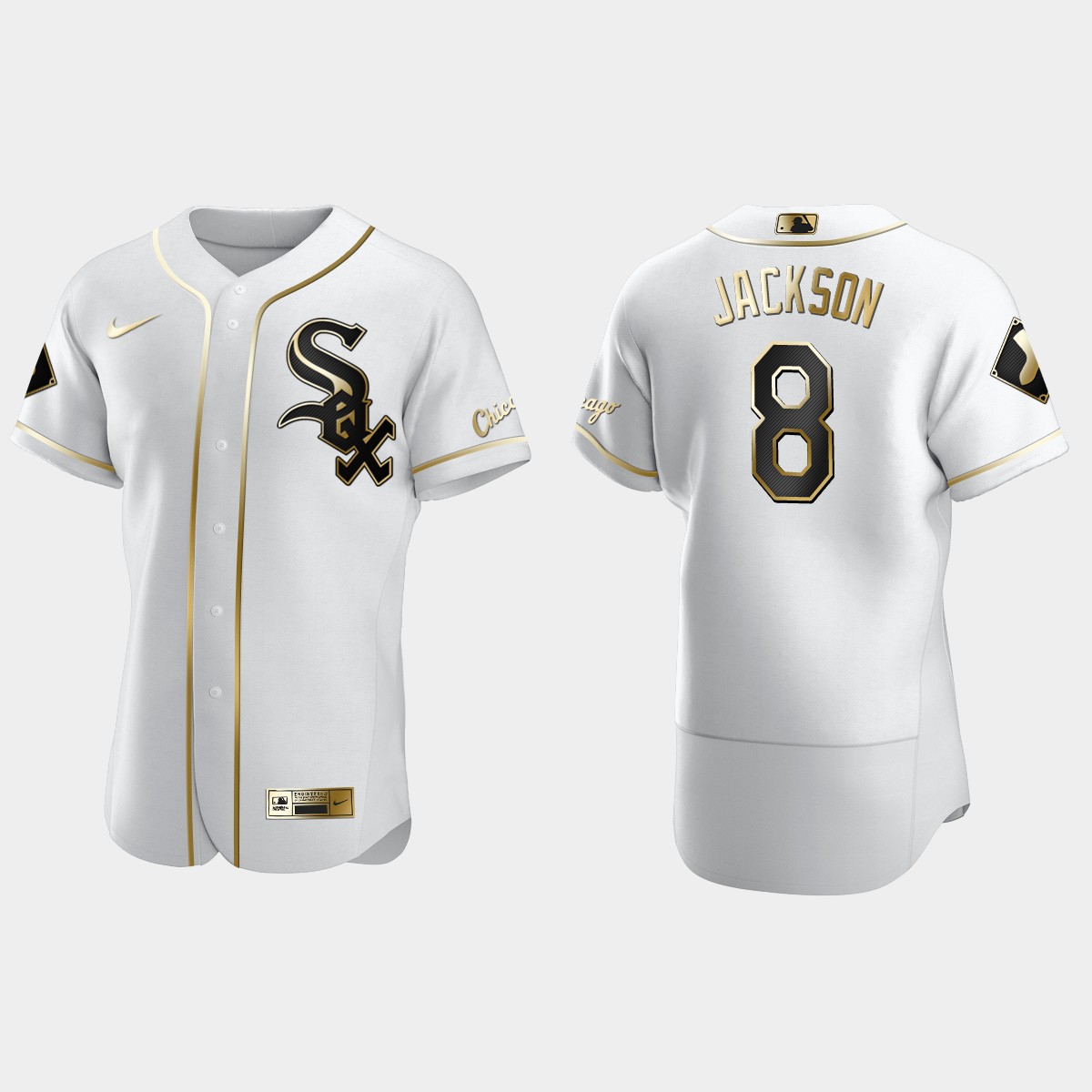 Men's Chicago White Sox Bo Jackson Golden Edition Jersey - White