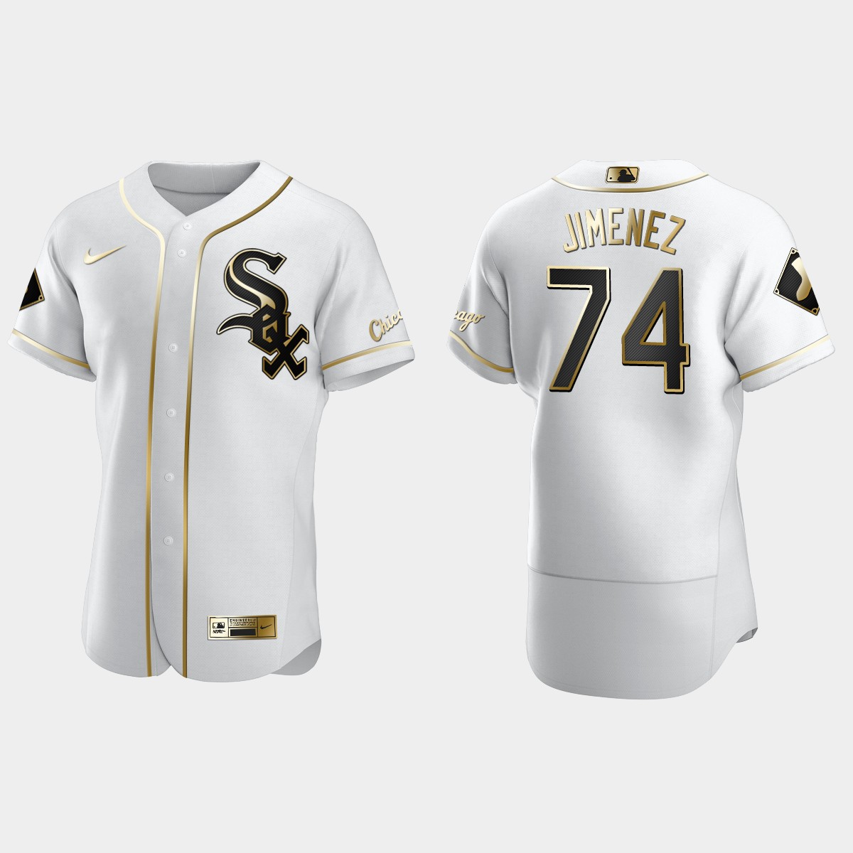 Men's Chicago White Sox Eloy Jimenez Golden Edition Jersey - White