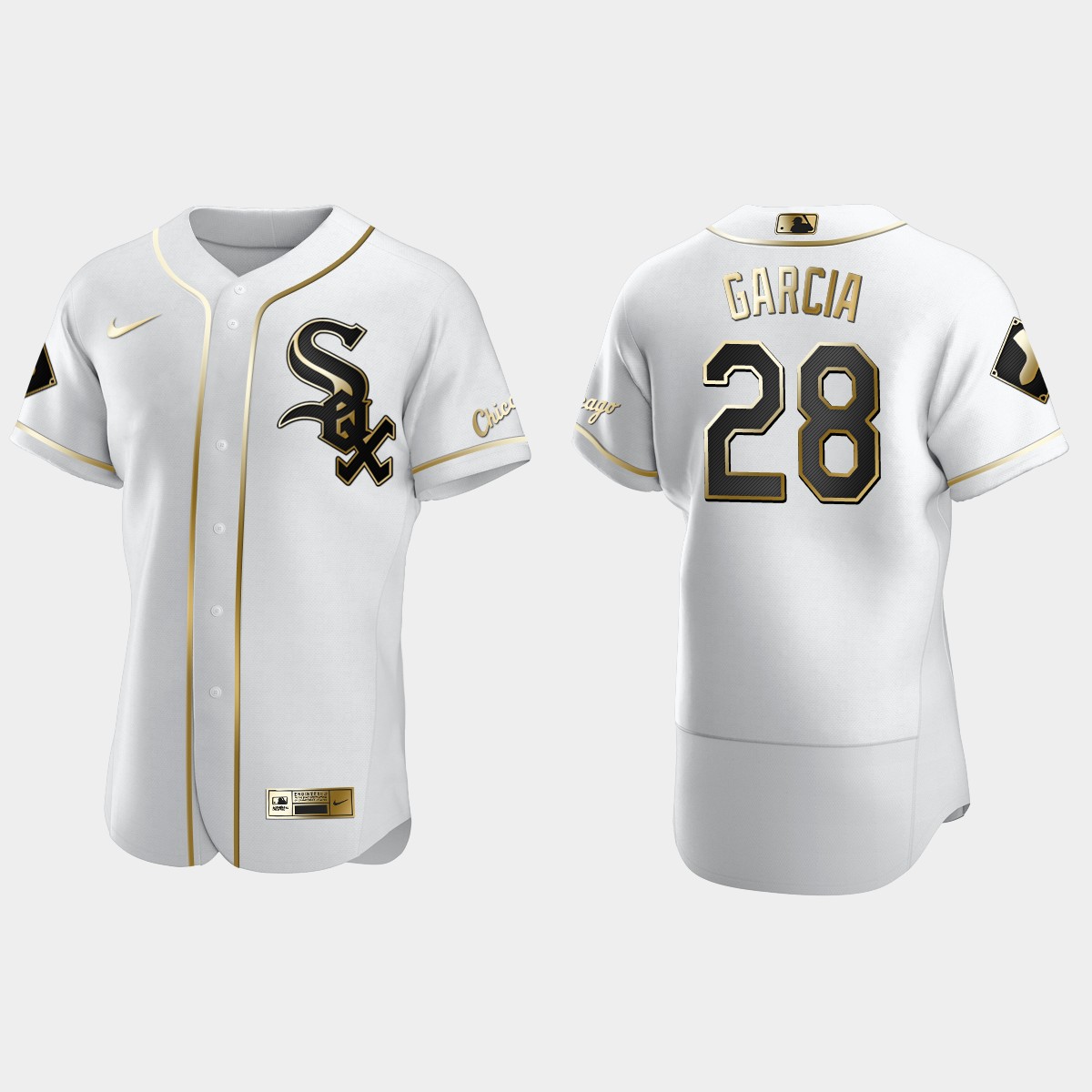 Men's Chicago White Sox Leury Garcia Golden Edition Jersey - White