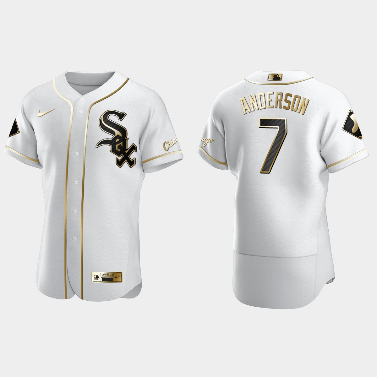 Men's Chicago White Sox Tim Anderson Golden Edition Jersey - White