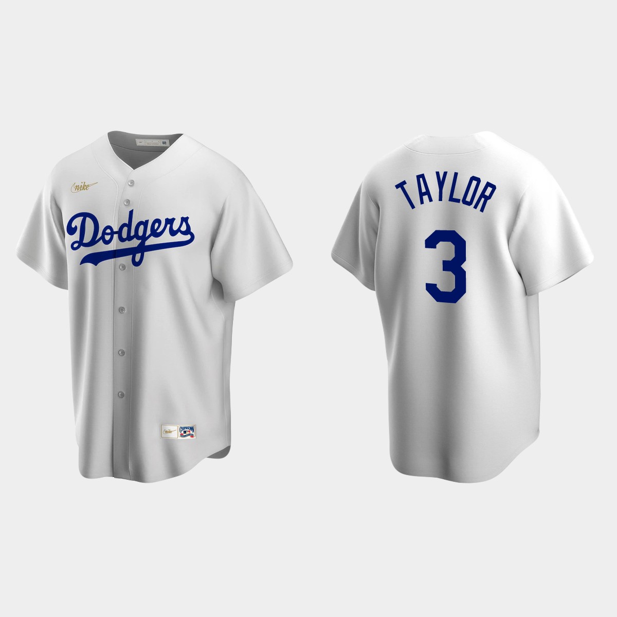 Men's Chris Taylor Los Angeles Dodgers Cooperstown Collection Home Jersey - White