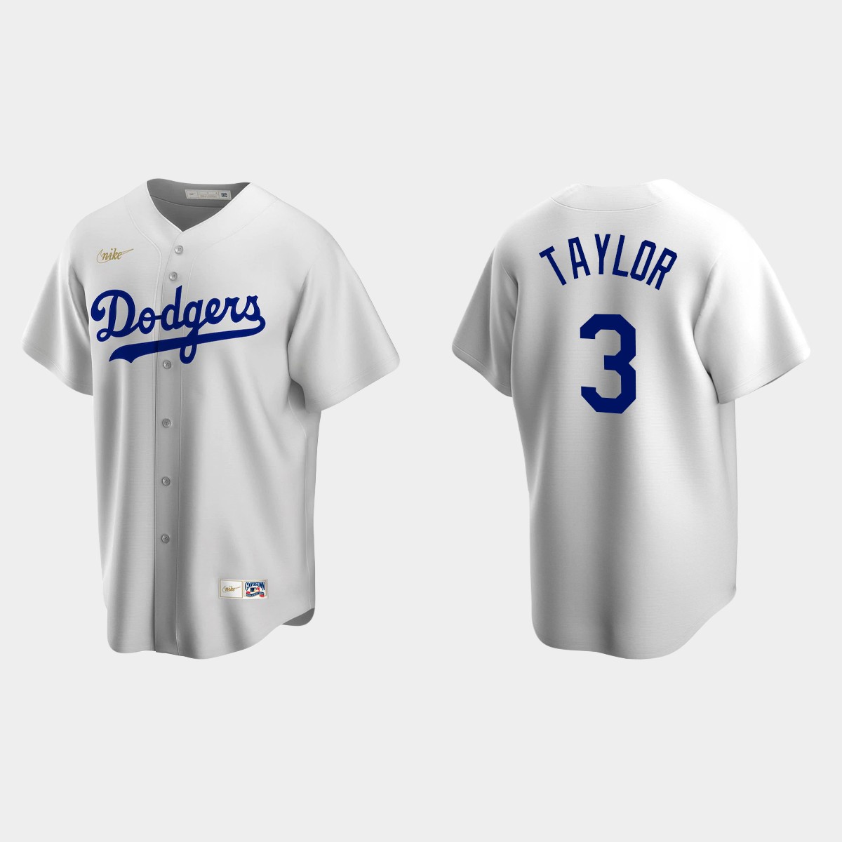 Men's Chris Taylor Los Angeles Dodgers Cooperstown Collection Home Jersey - White