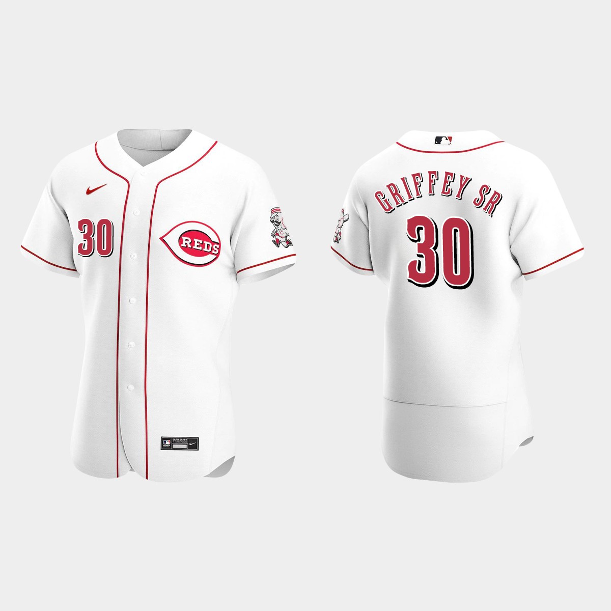 Men's Cincinnati Reds Ken Griffey Sr. White Retired Player Jersey