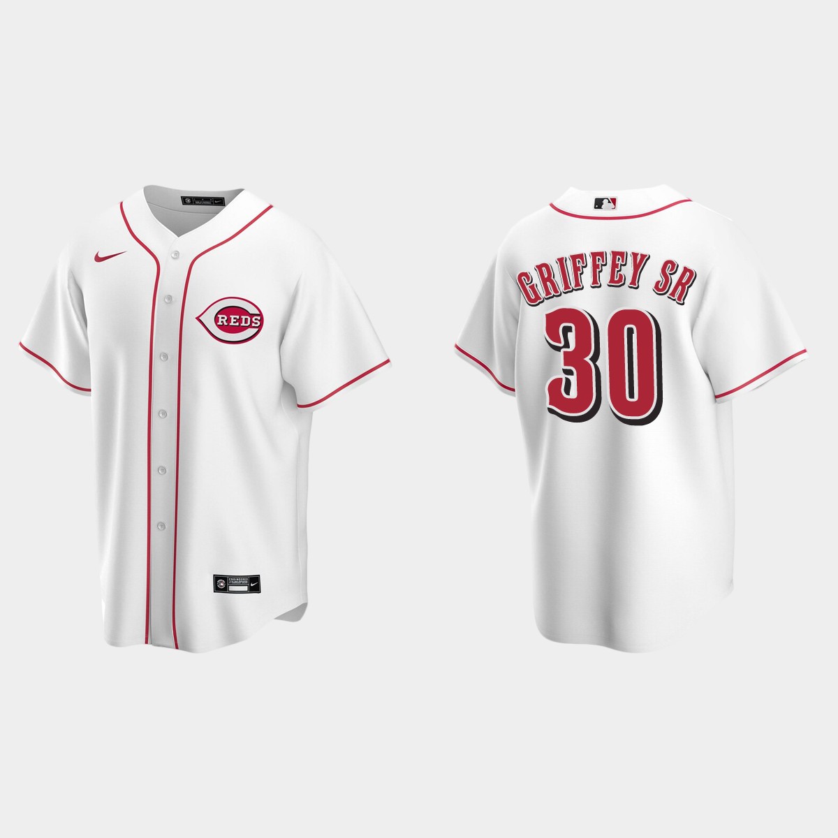 Men's Cincinnati Reds Ken Griffey Sr. White Retired Player Jersey