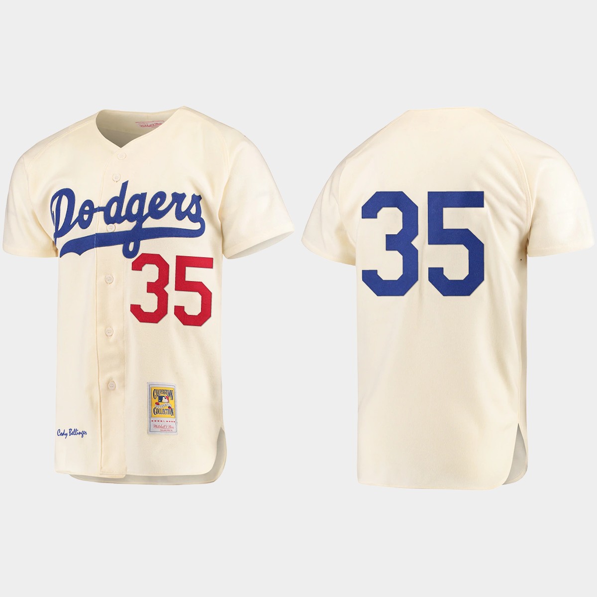 Men's Cody Bellinger Brooklyn Dodgers Cooperstown Collection Jersey - Cream