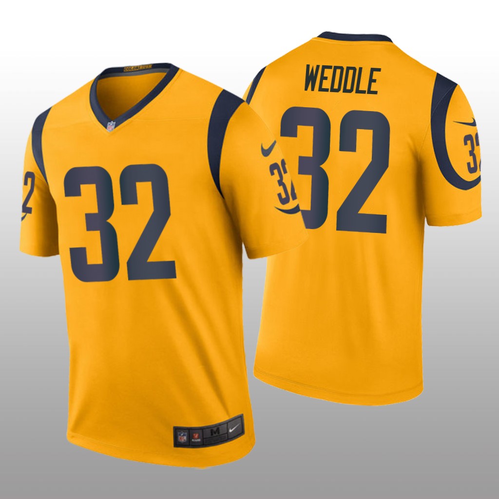 Men's Color Rush Legend Eric Weddle #32 Los Angeles Rams Gold Jersey