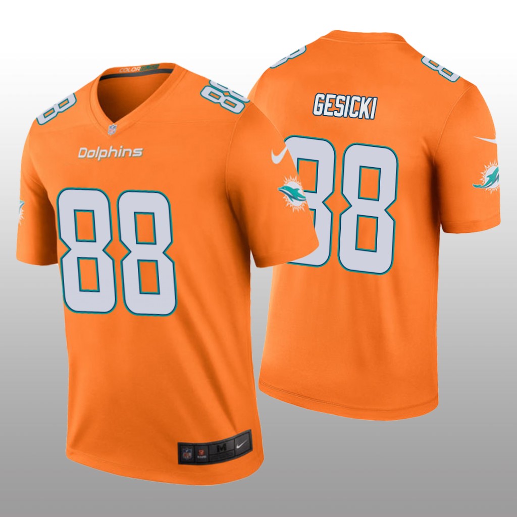Men's Color Rush Legend Mike Gesicki #88 Miami Dolphins Orange Jersey