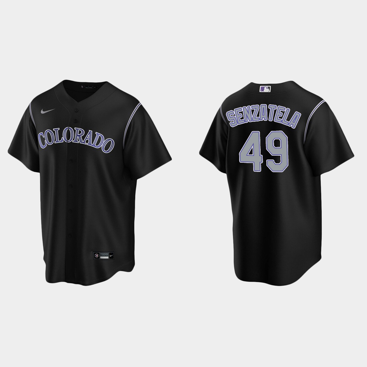 Men's Colorado Rockies Antonio Senzatela Alternate Jersey - Black