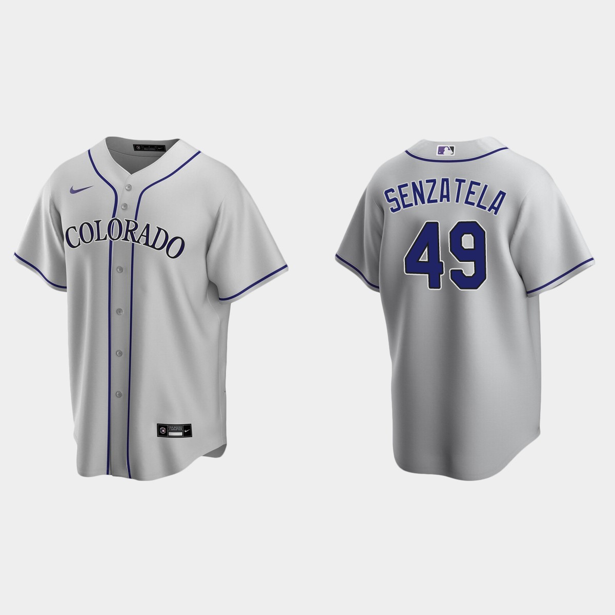 Men's Colorado Rockies Antonio Senzatela Road Jersey - Gray