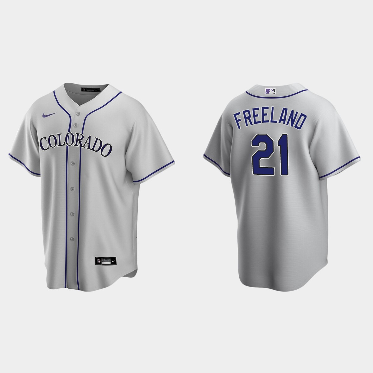 Men's Colorado Rockies Kyle Freeland Road Jersey - Gray