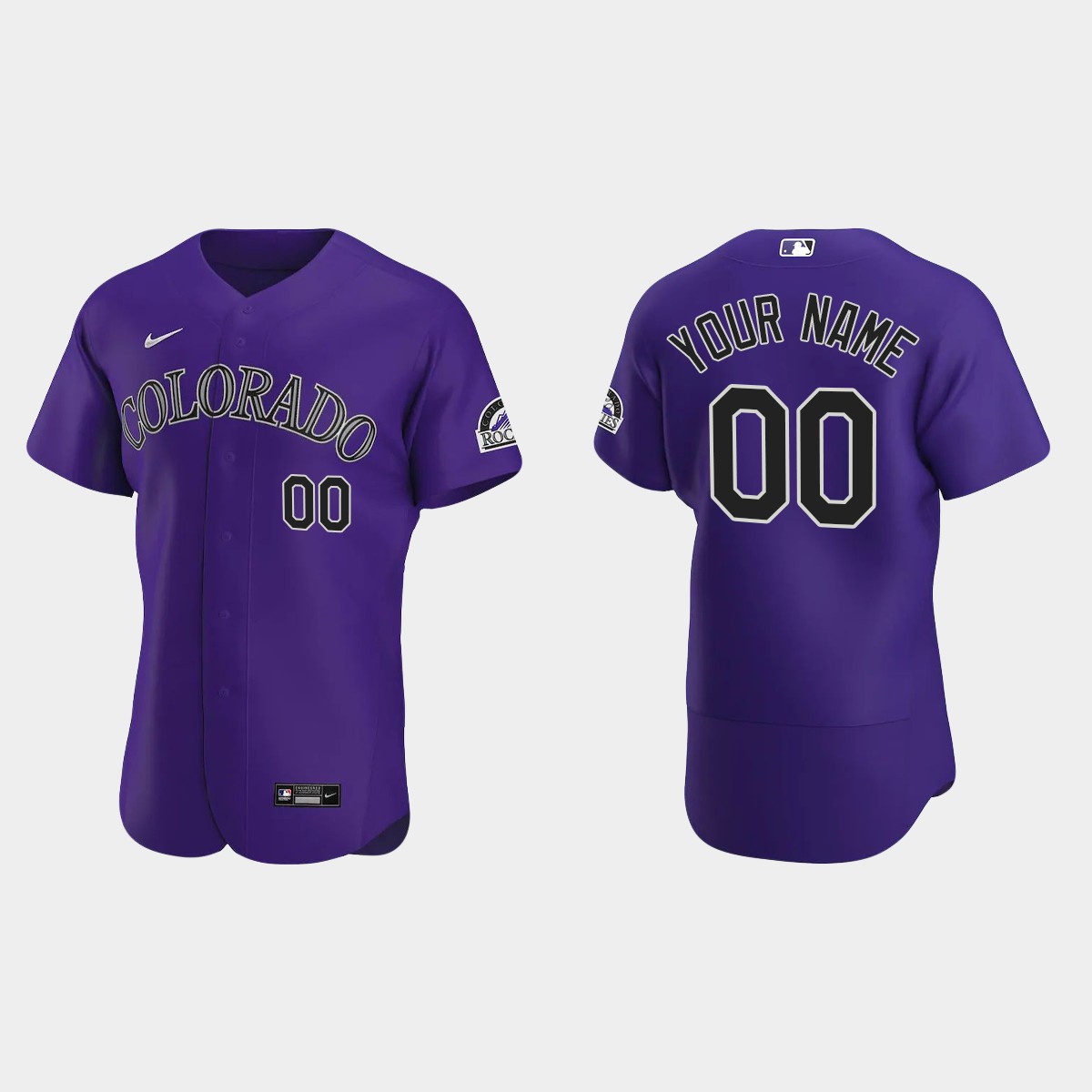 Men's Colorado Rockies Purple 2020 Alternate Custom Jersey