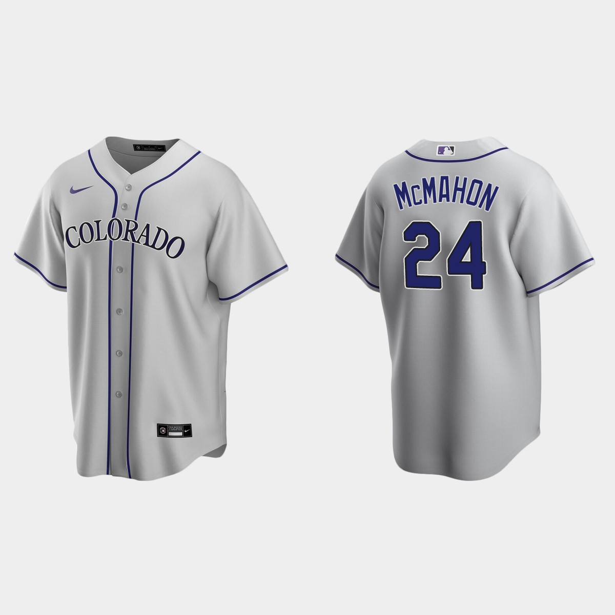 Men’s Colorado Rockies Ryan McMahon Road Jersey – Gray