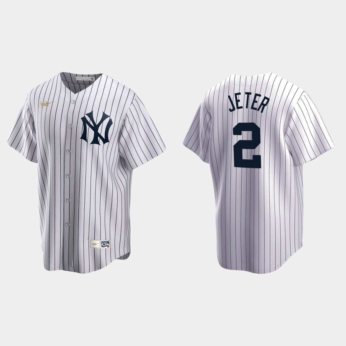Men's Derek Jeter #2 New York Yankees Cooperstown Collection Home Jersey - White