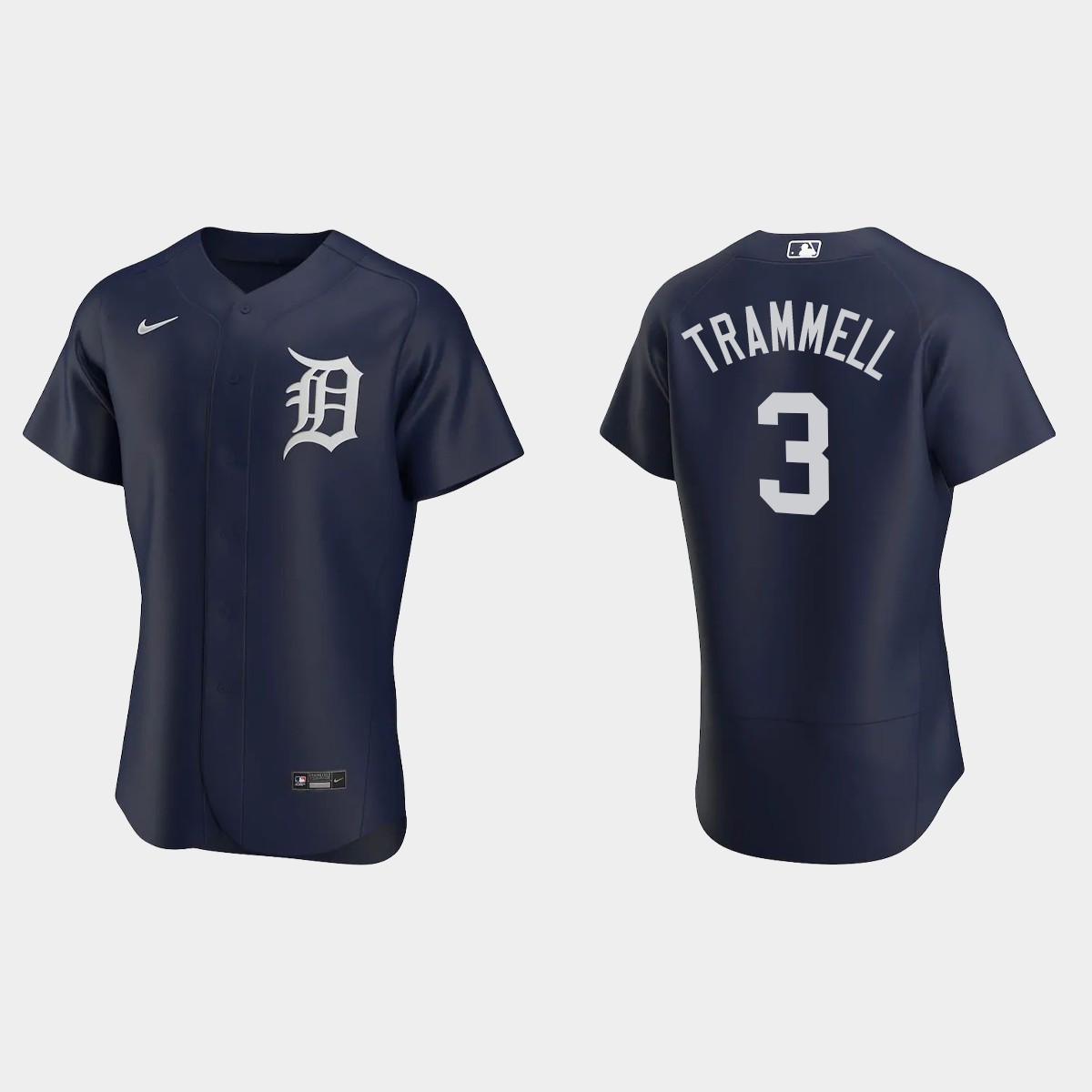 Men's Detroit Tigers Alan Trammell 2020 Alternate Team Logo Jersey - Navy