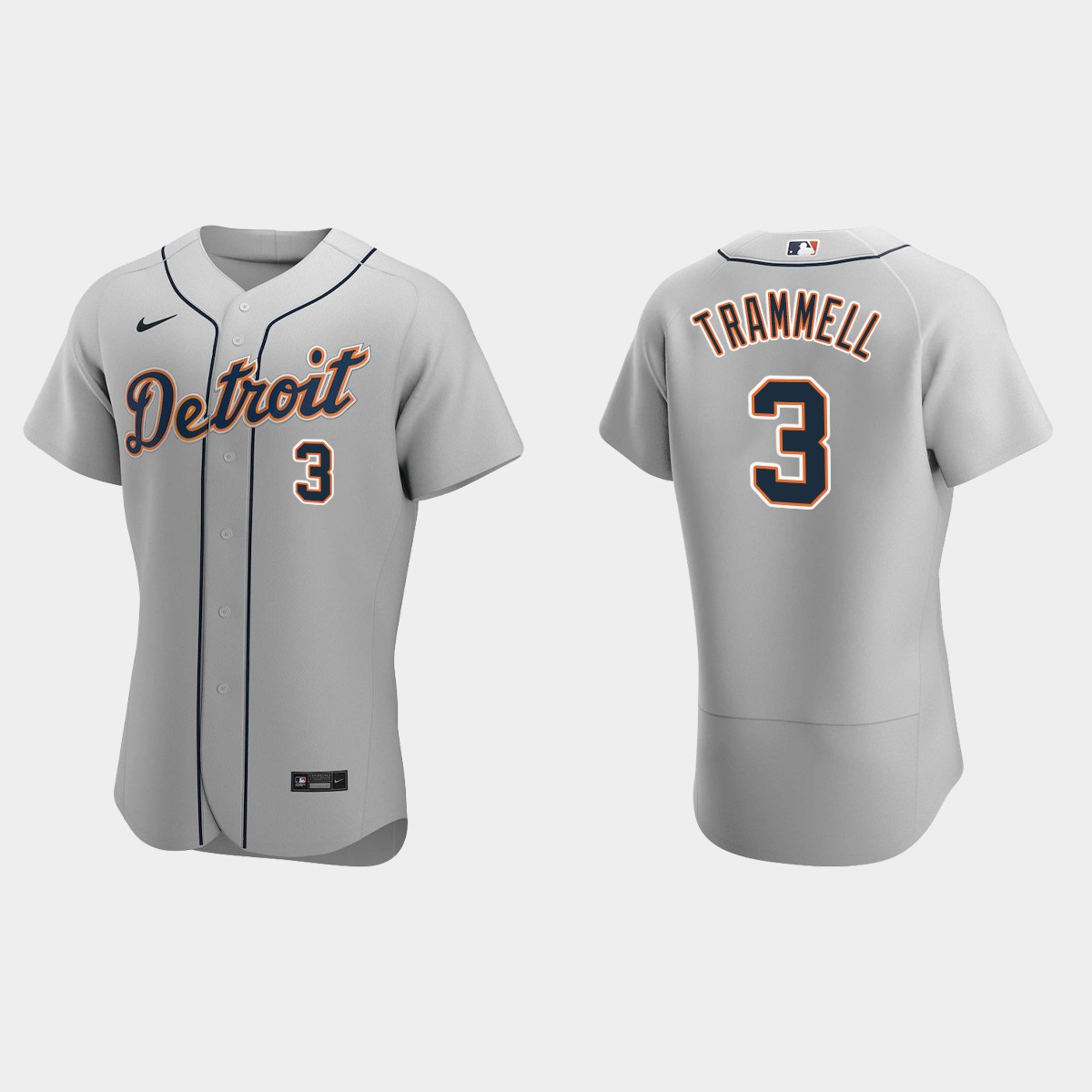 Men's Detroit Tigers Alan Trammell 2020 Road Jersey - Gray