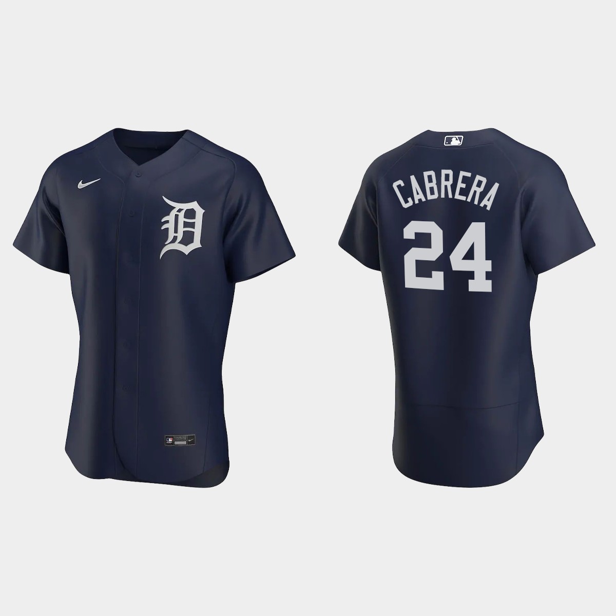 Men's Detroit Tigers Miguel Cabrera 2020 Alternate Team Logo Jersey - Navy