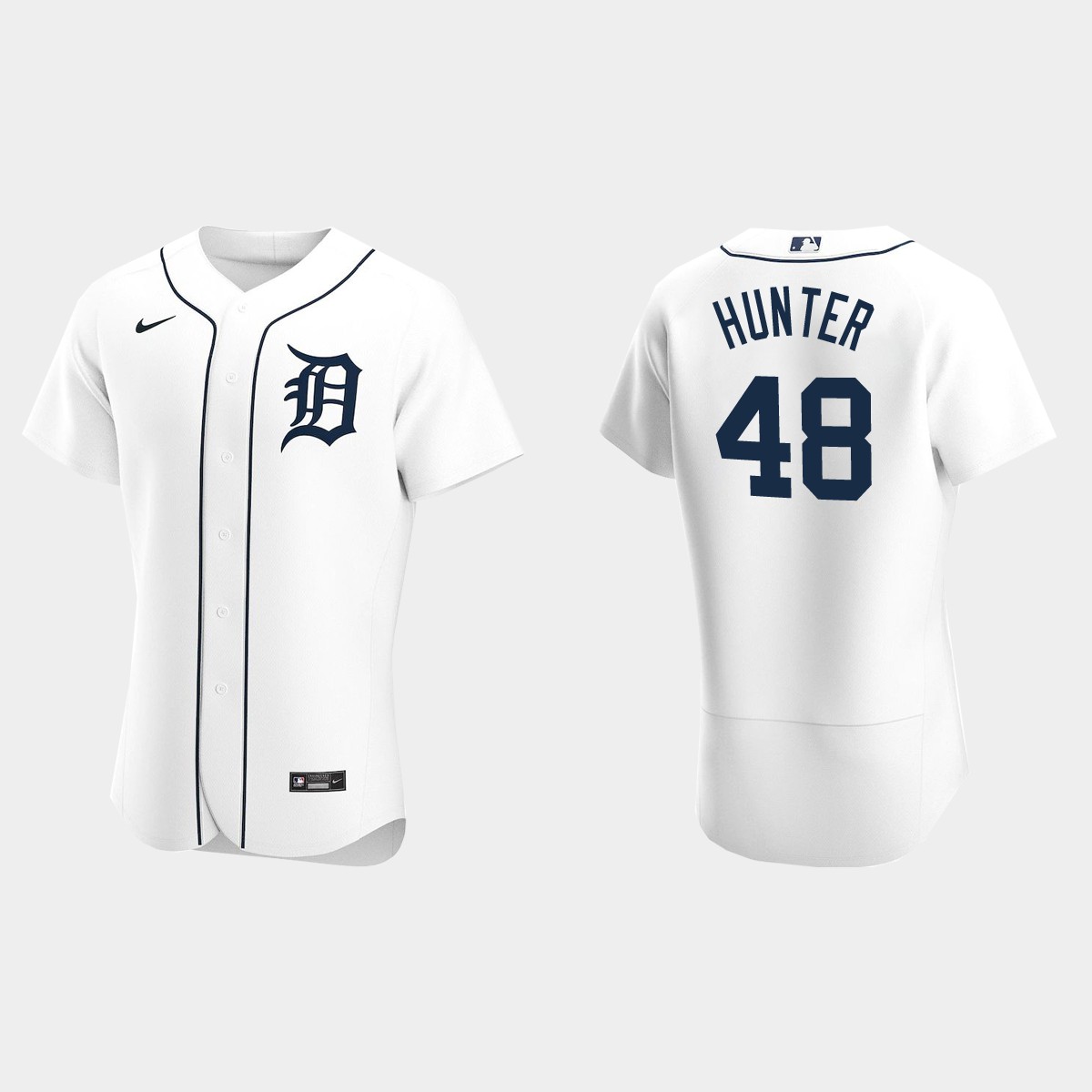 Men's Detroit Tigers Torii Hunter White Retired Player Jersey
