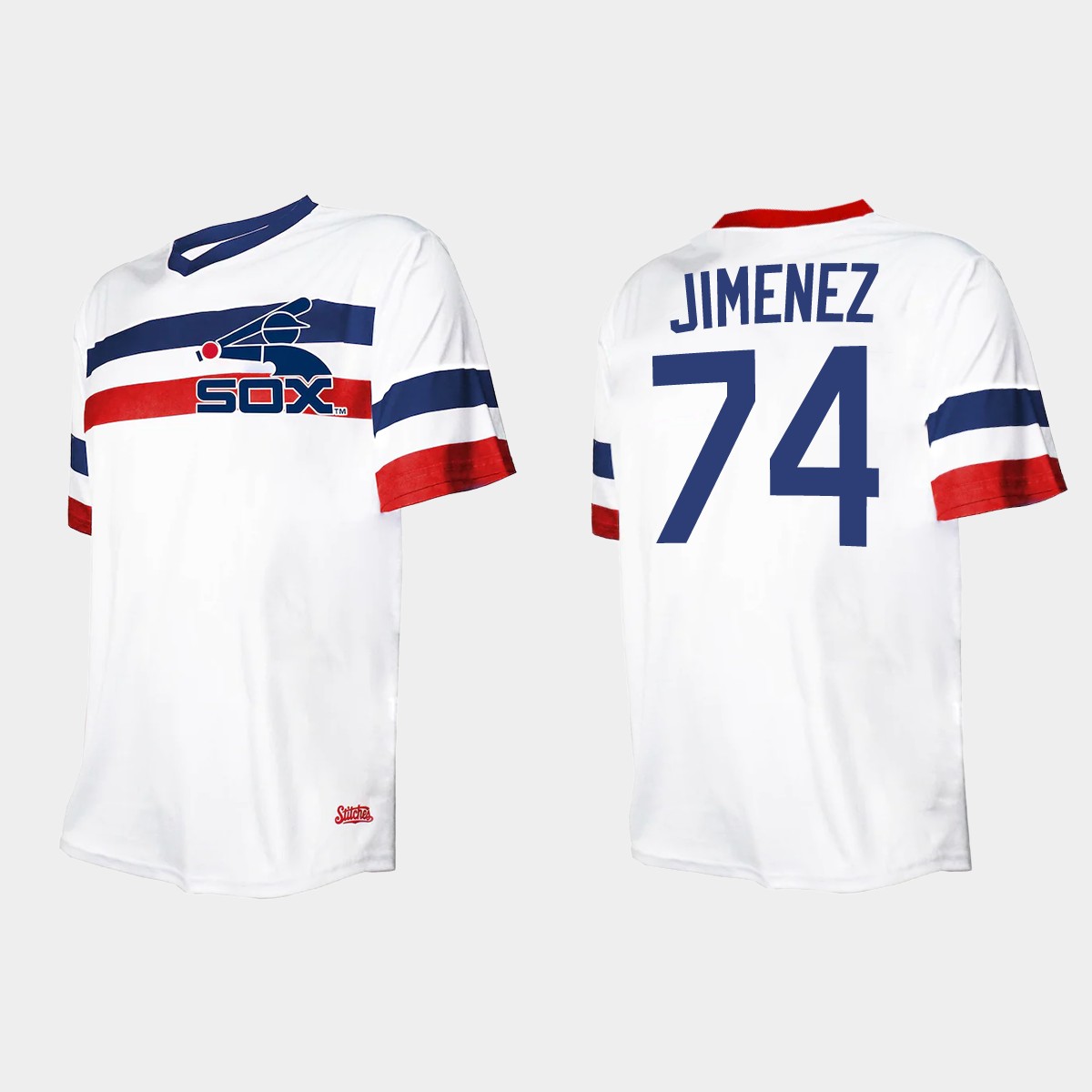 Men's Eloy Jimenez Chicago White Sox Cooperstown Collection V-Neck Jersey - White