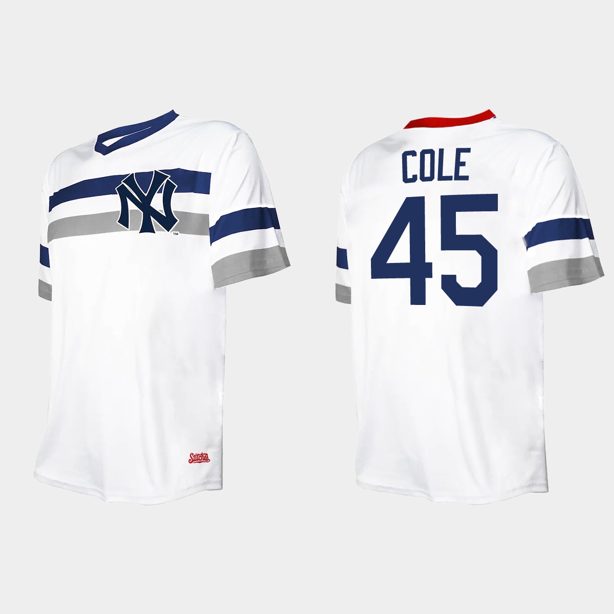 Men's Gerrit Cole New York Yankees Cooperstown Collection V-Neck Jersey - White
