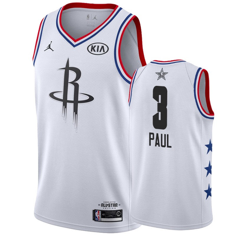 Men's Houston Rockets #3 Chris Paul 2019 All-Star Jersey - White