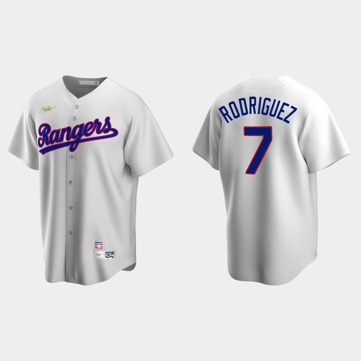 Men's Ivan Rodriguez #7 Texas Rangers Cooperstown Collection Home Jersey - White