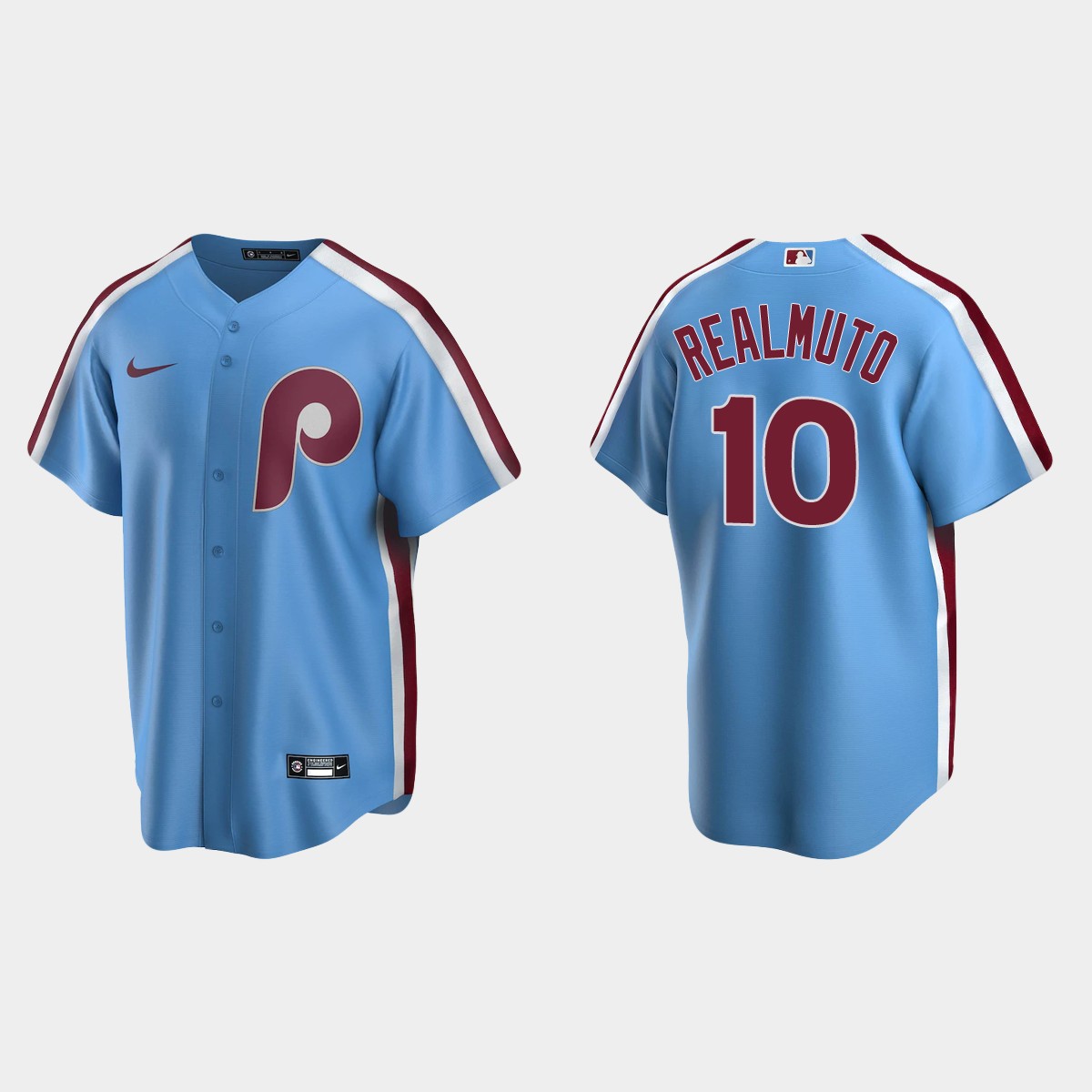 Men's J.T. Realmuto Philadelphia Phillies Cooperstown Collection Road Jersey - Light Blue
