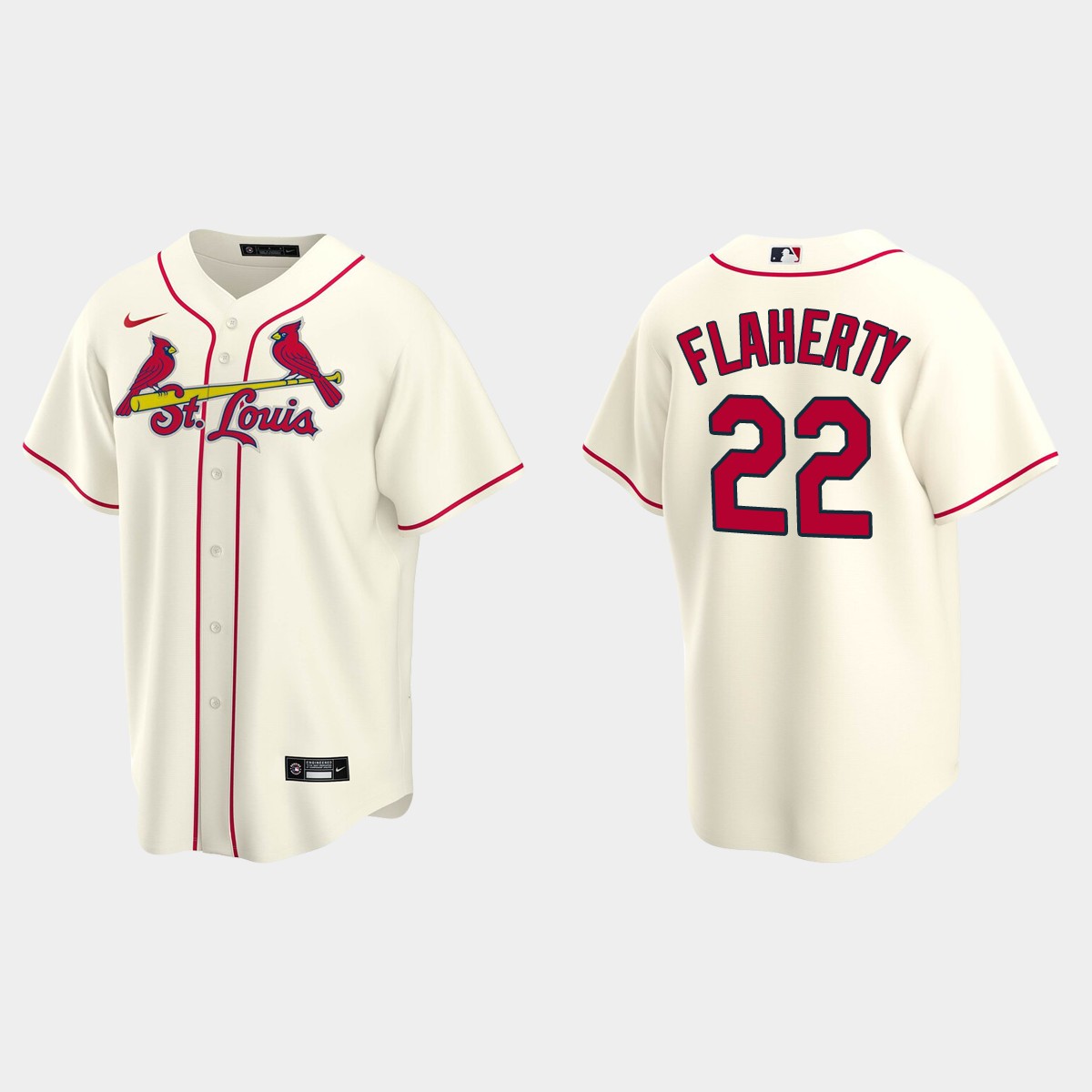 Men's Jack Flaherty #22 St. Louis Cardinals Alternate Jersey - Cream