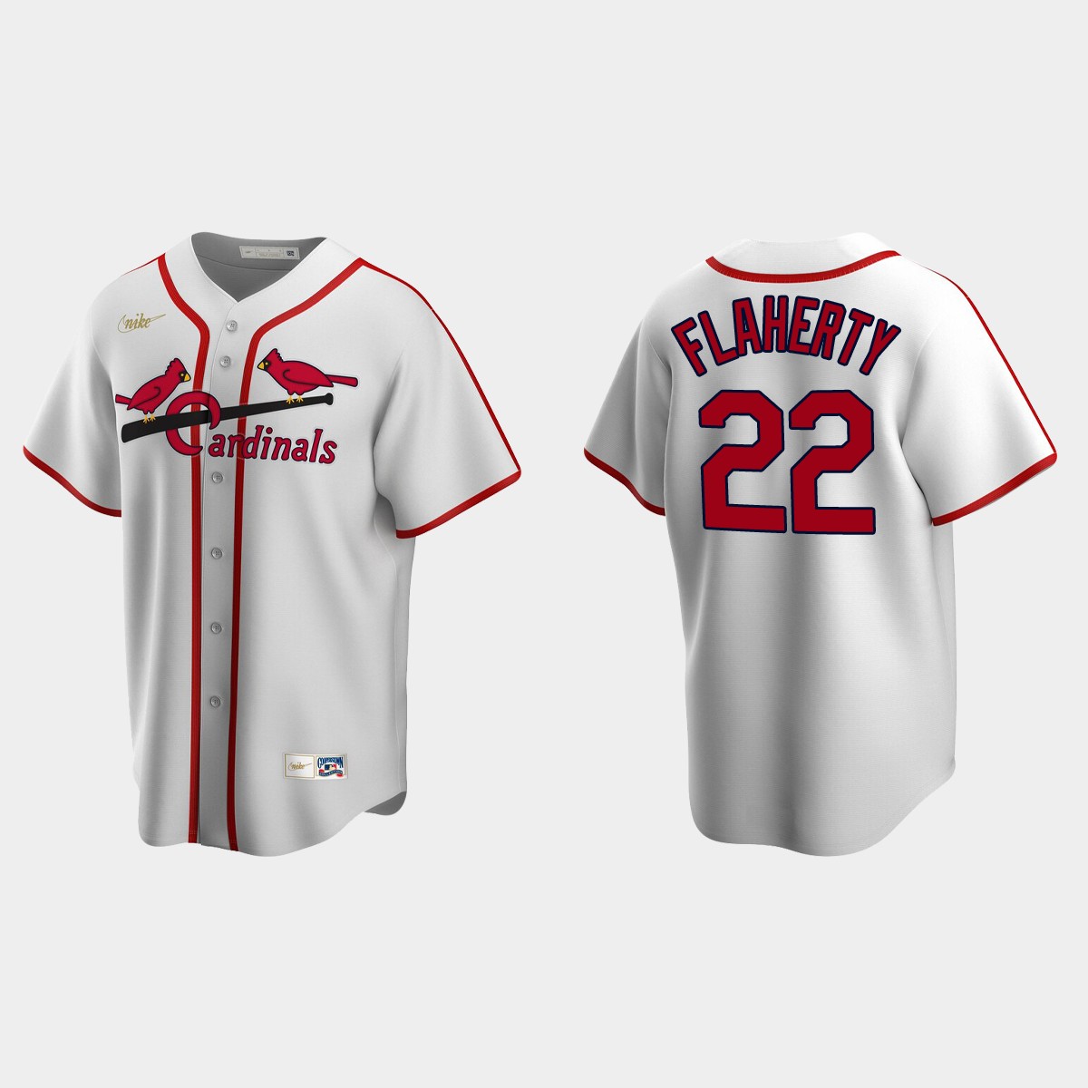 Men's Jack Flaherty St. Louis Cardinals Cooperstown Collection Home Jersey - White
