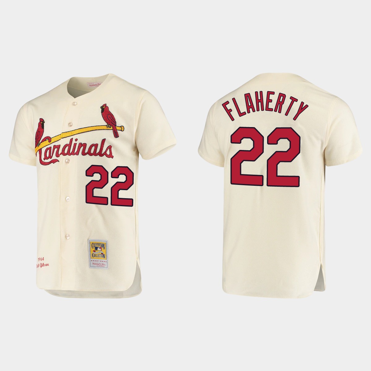 Men's Jack Flaherty St. Louis Cardinals Cooperstown Collection Jersey - Cream