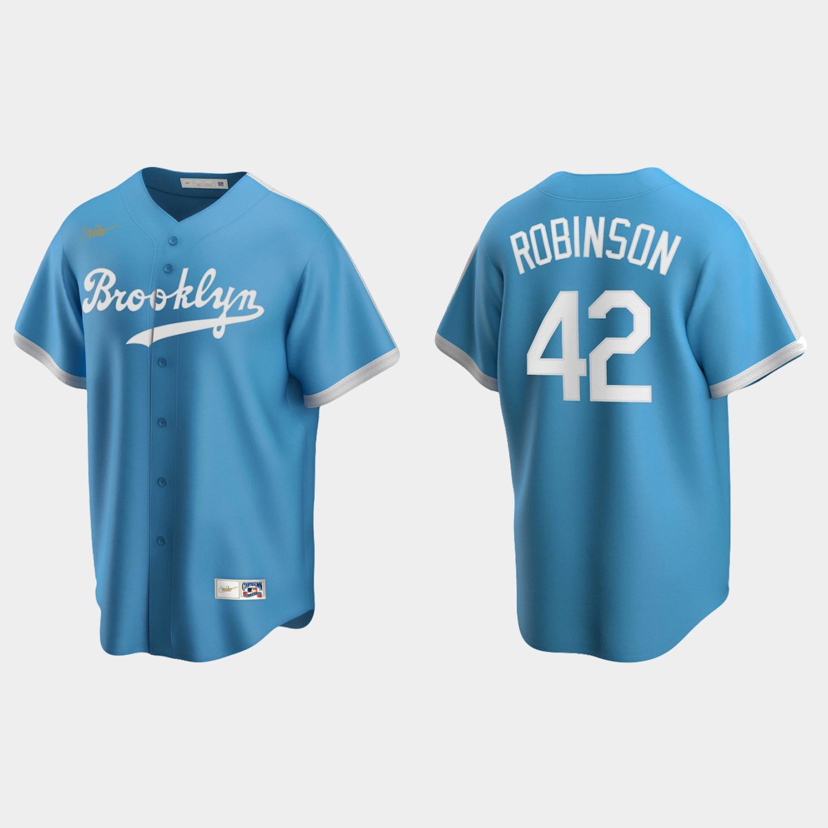 Men's Jackie Robinson Brooklyn Dodgers Cooperstown Collection Alternate Jersey - Light Blue