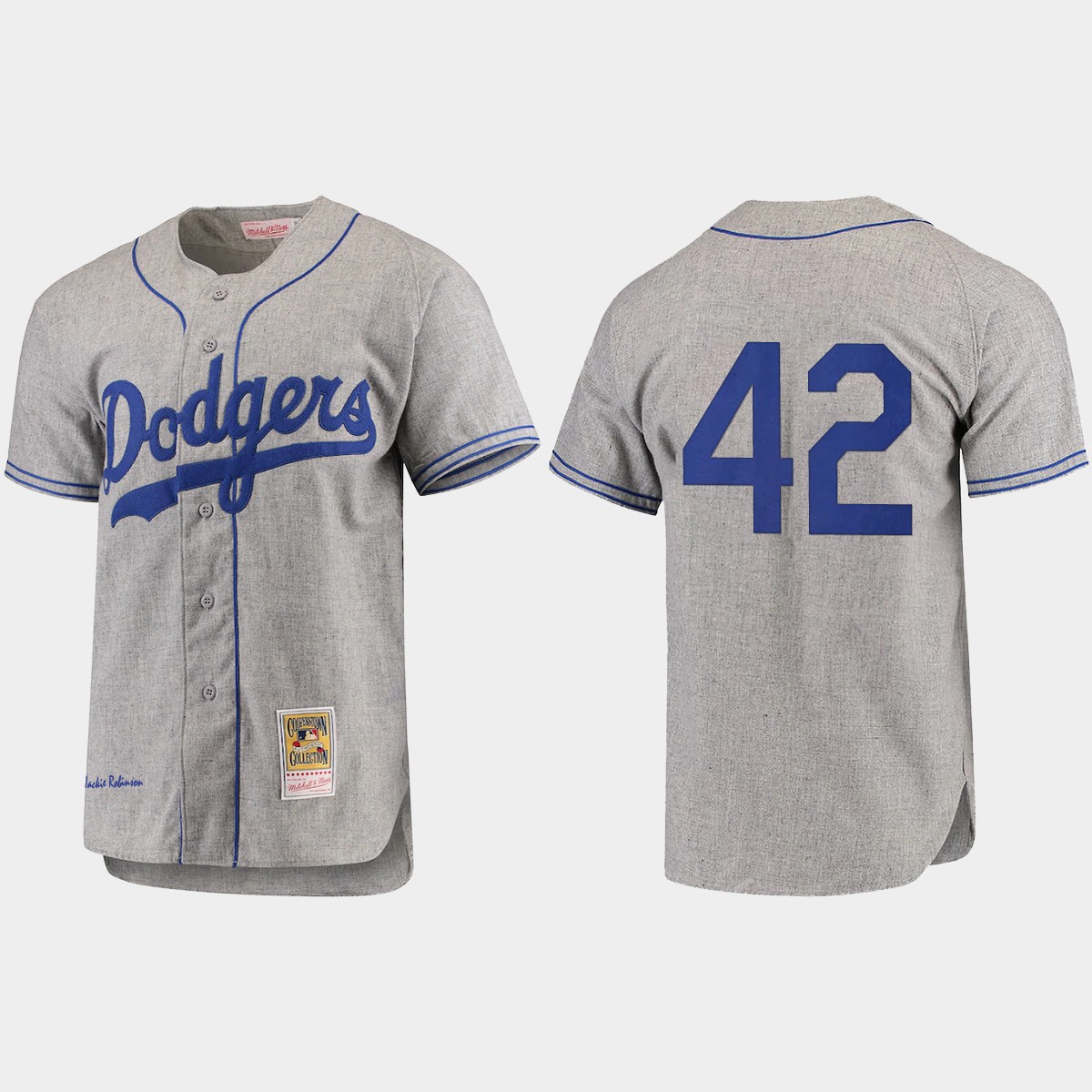 Men's Jackie Robinson Brooklyn Dodgers Cooperstown Collection Jersey - Gray