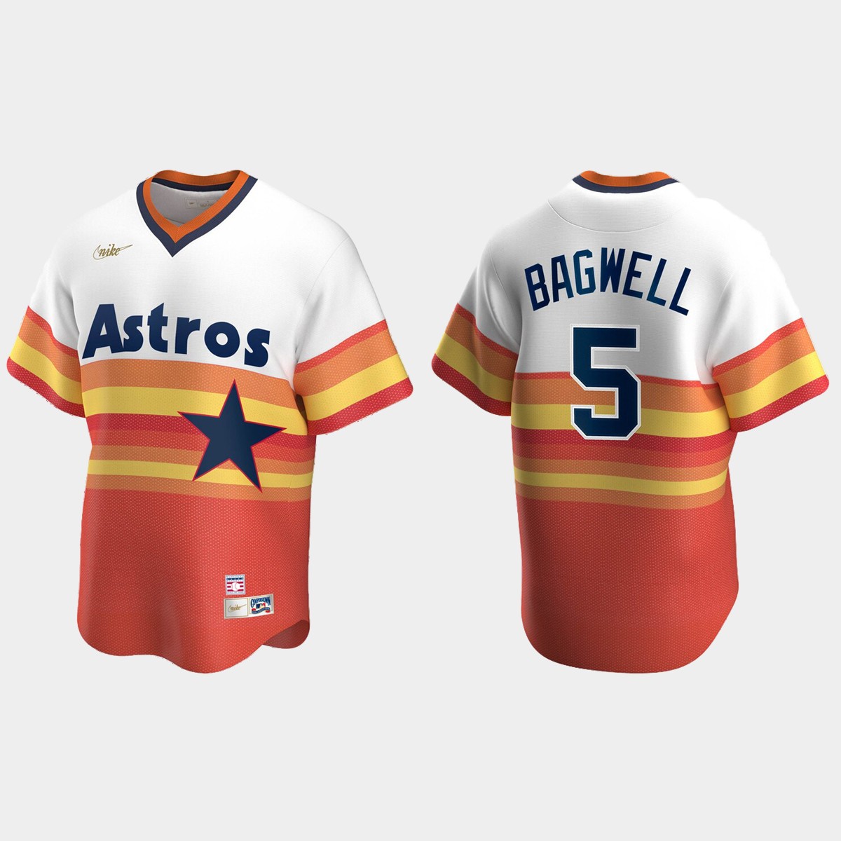 Men's Jeff Bagwell Houston Astros Cooperstown Collection Home Jersey - White Orange