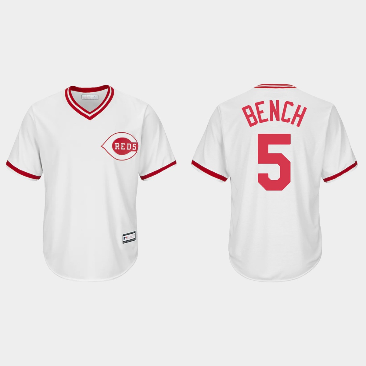 Men's Johnny Bench Cincinnati Reds Cooperstown Collection Home Jersey - White